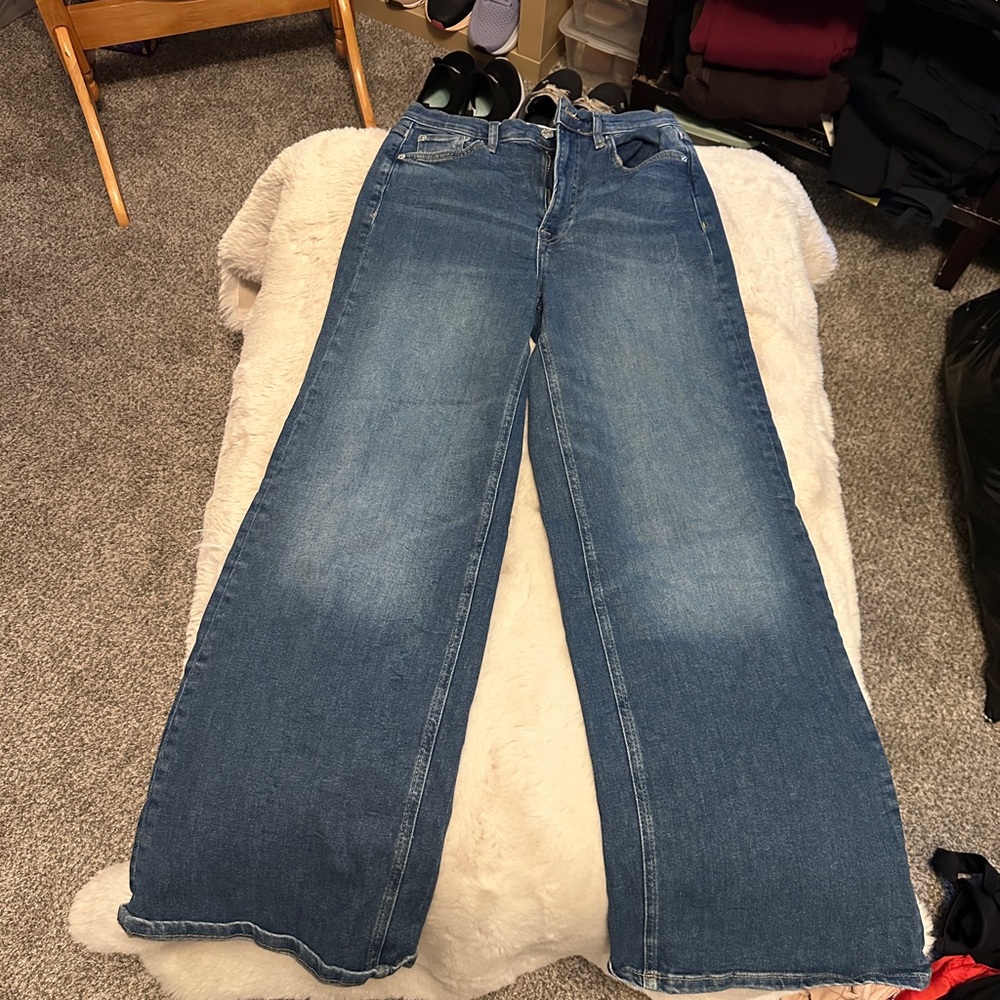 Boden Flare Wide Leg Blue Jeans